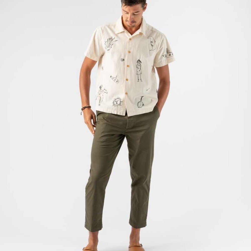 NWT Alex Mill Men's Flat Front Pant in Chino Military Olive Size 34 Waist